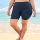 High-Waist No-Slip Swim Bike Short image number null