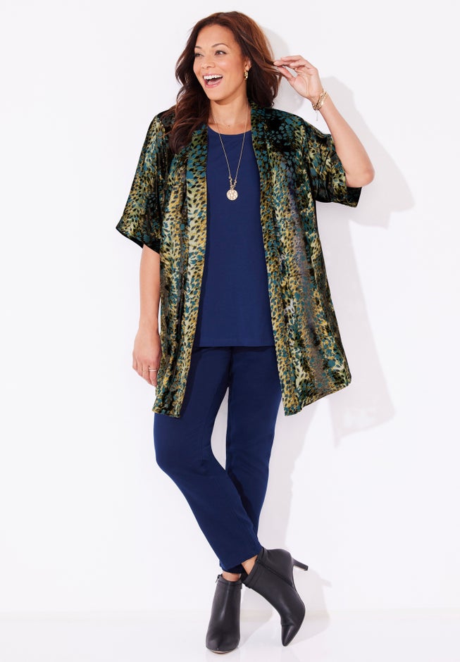 In-Vogue Velvet Kimono image number 4