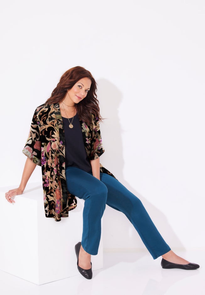 In-Vogue Velvet Kimono image number 5