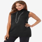 Carefree Cashmere Sleeveless Turtleneck Shell image number null