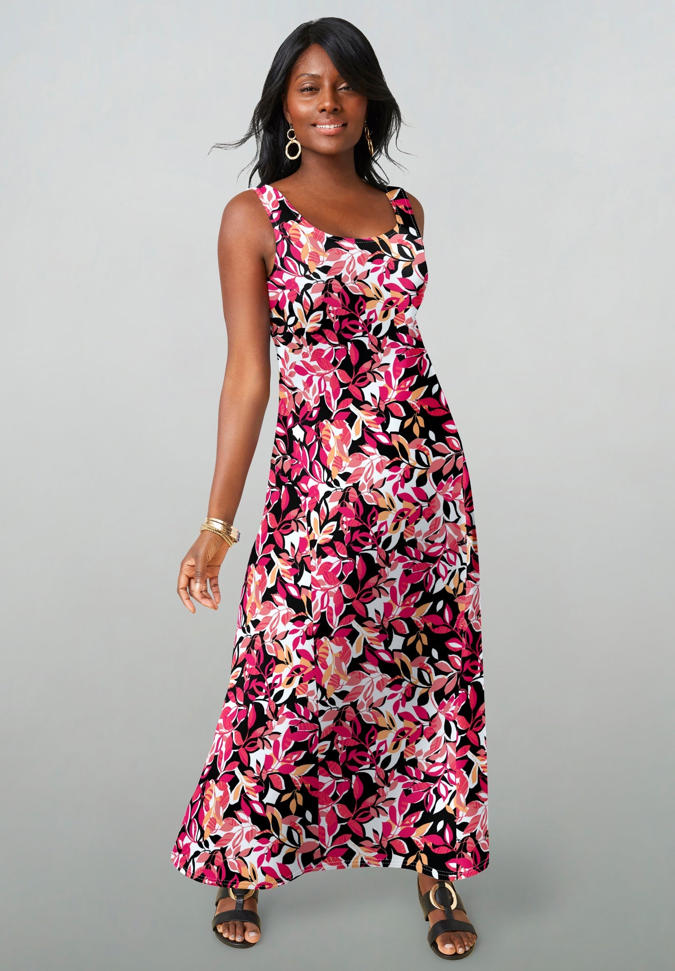 Stretch Cotton Tank Maxi Dress image number 0