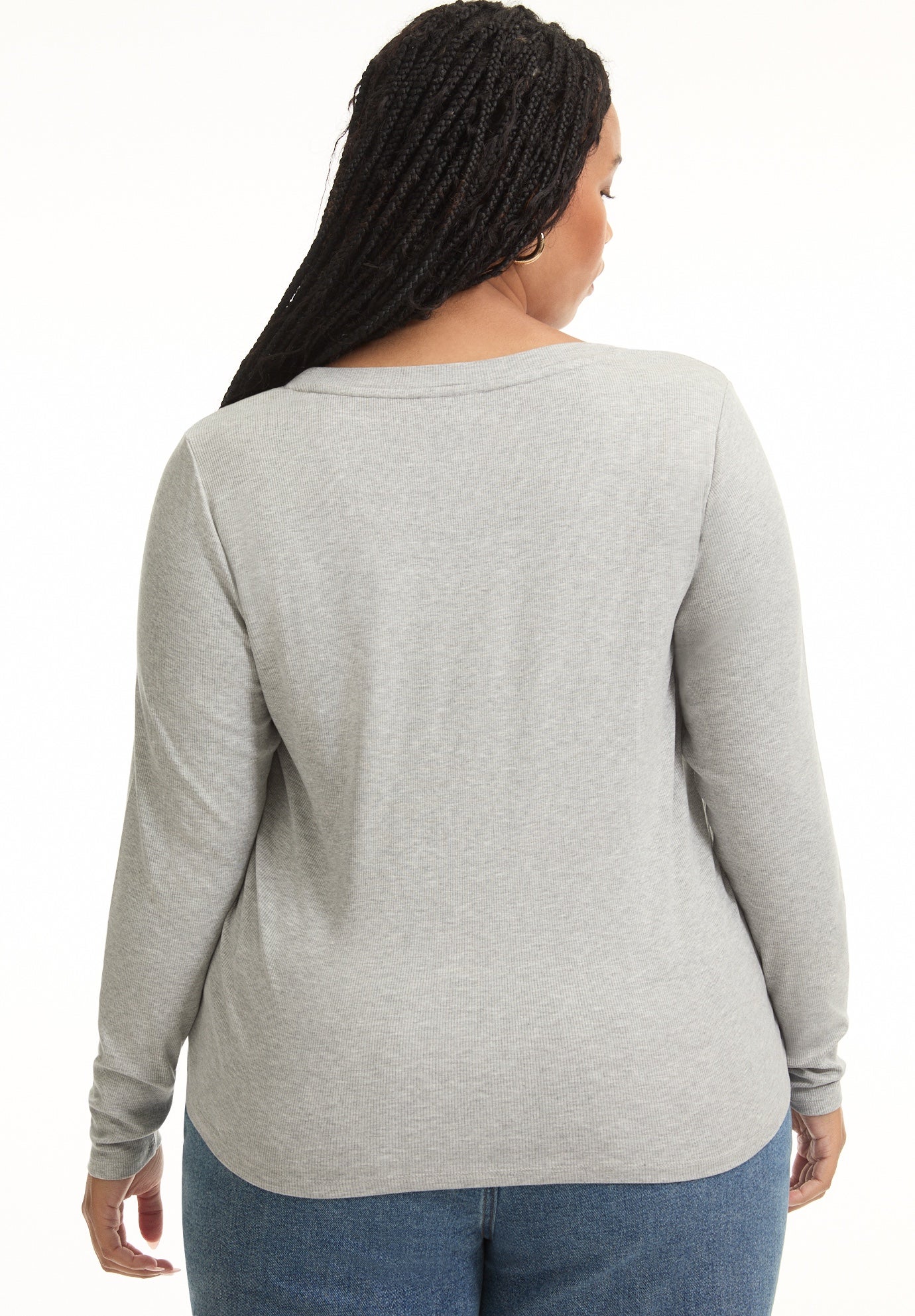 Ribbed Scoopneck Top image number 1