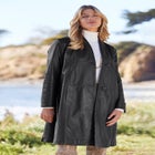 Leather Swing Coat image number 0