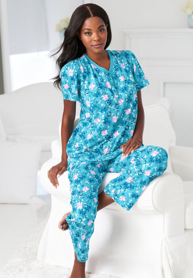 Floral Henley PJ Set image number null