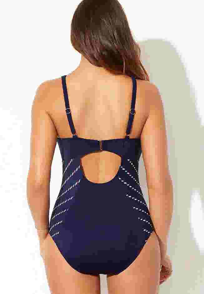 Deep V-Neck One Piece Swimsuit image number 1