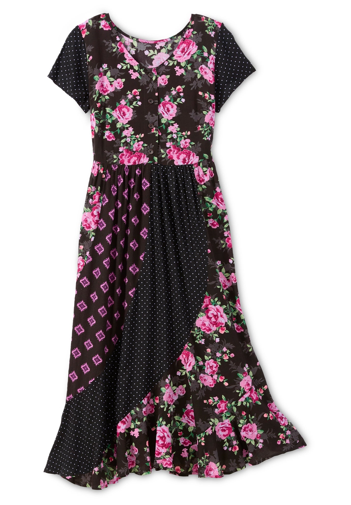 Mixed Print Maxi Dress image number 3