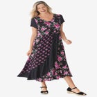 Mixed Print Maxi Dress image number null