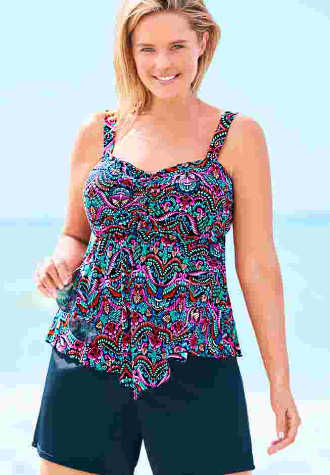 Flared Tankini Top  image number 0