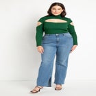 Gena Fit Split Inseam Hem Straight Leg Jean image number null