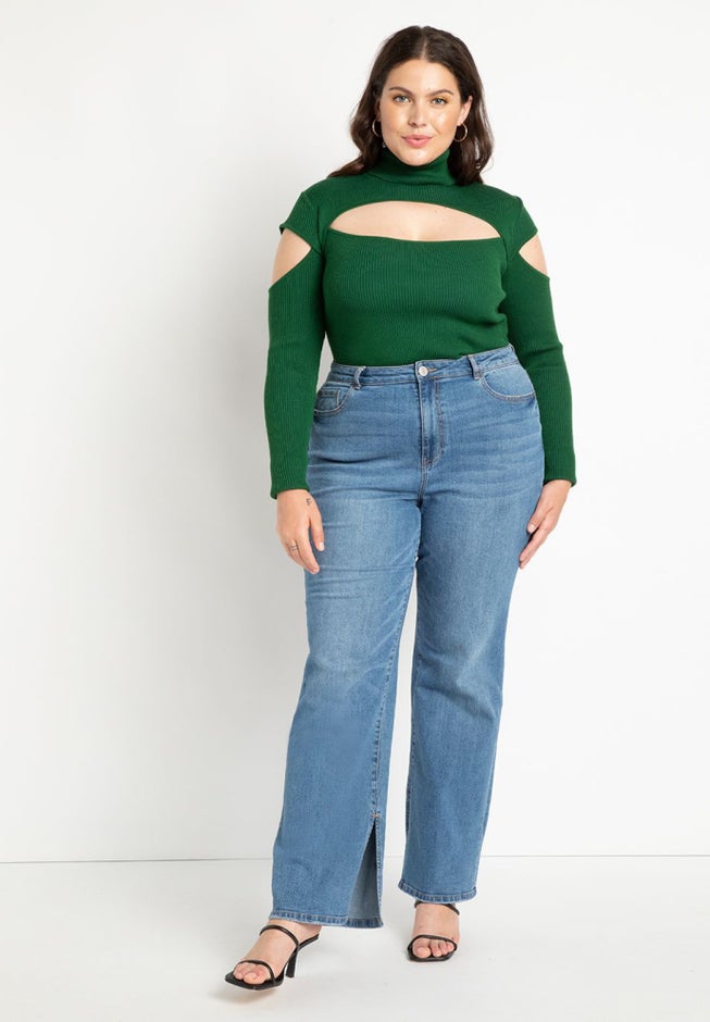 Gena Fit Split Inseam Hem Straight Leg Jean image number 2