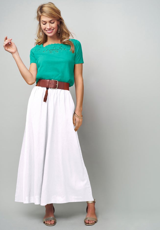 Linen Maxi Skirt image number 1