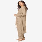 Plus Size Beaded Georgette Scoop Neck 3-Piece Pant Set image number null