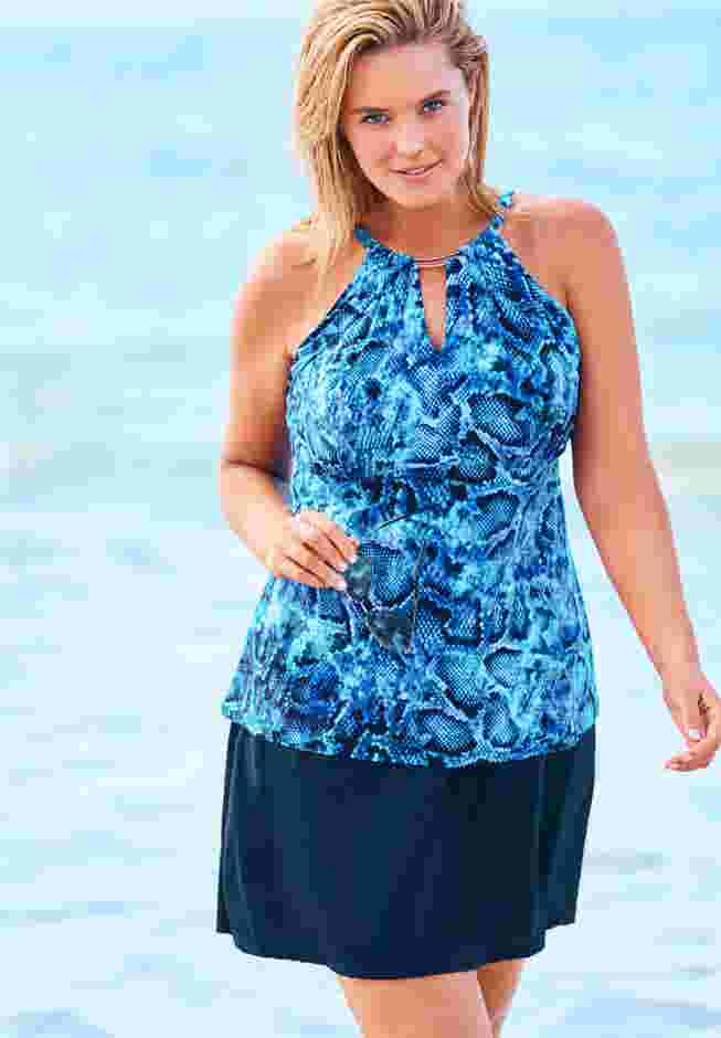Keyhole Tankini Swim Top  image number 0