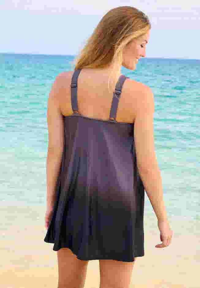 Two-Piece Ombré Swim Dress image number 1