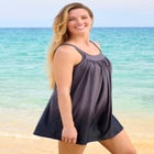 Two-Piece Ombr&eacute; Swim Dress image number null