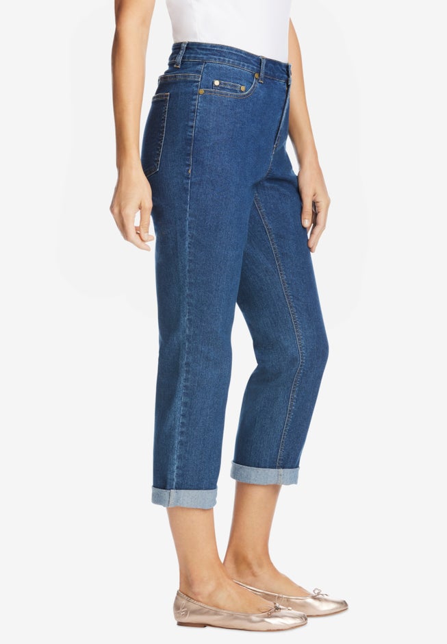 Stretch Denim Five-Pocket Girlfriend Jeans image number 2