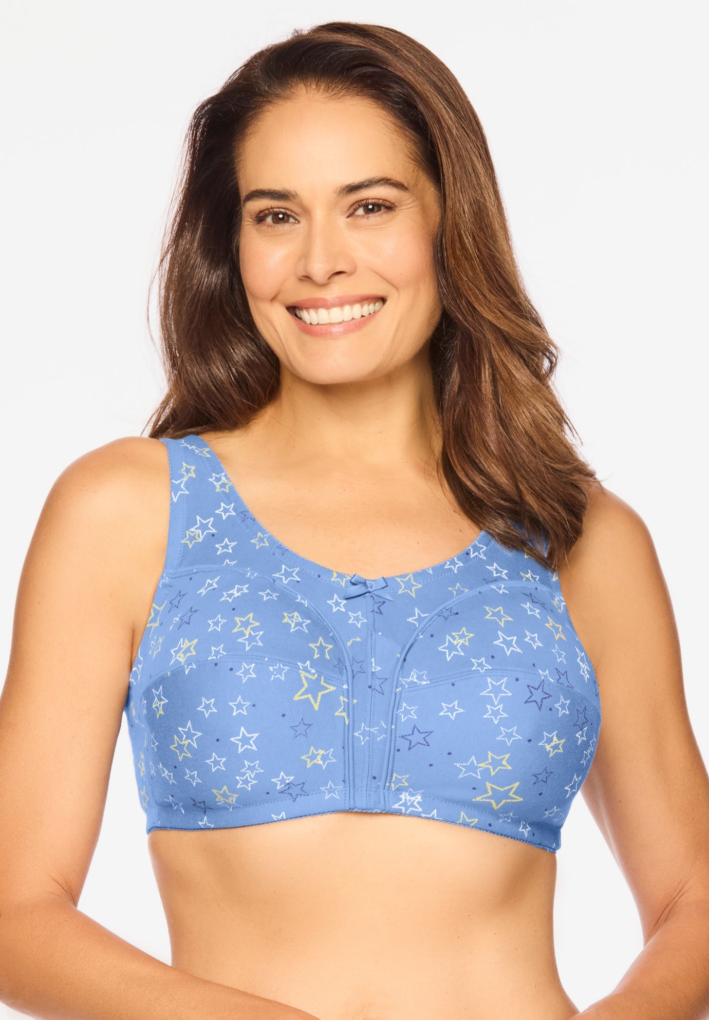Wireless Back-Close Cotton Bra image number 0