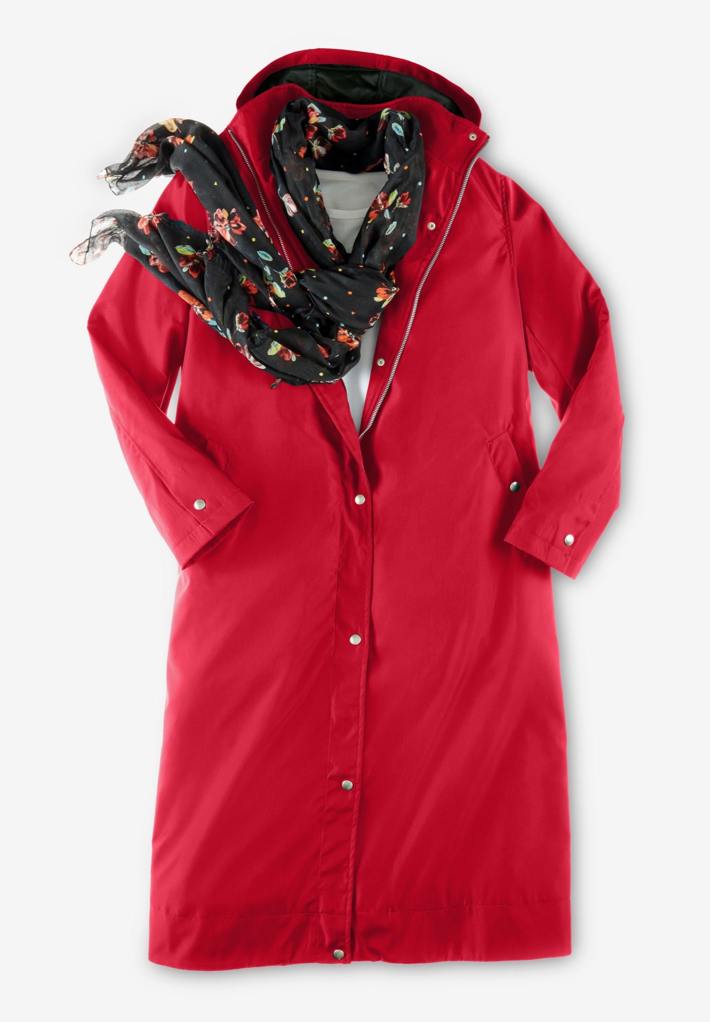 Long A-line Raincoat image number 4