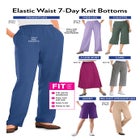 7-Day Knit Straight-Leg Pull-On Pants image number null