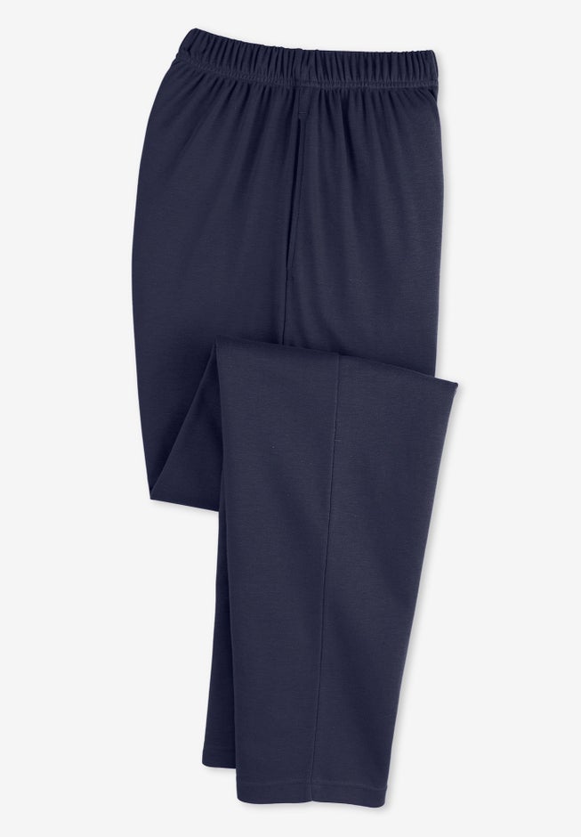 7-Day Knit Straight-Leg Pull-On Pants image number 7