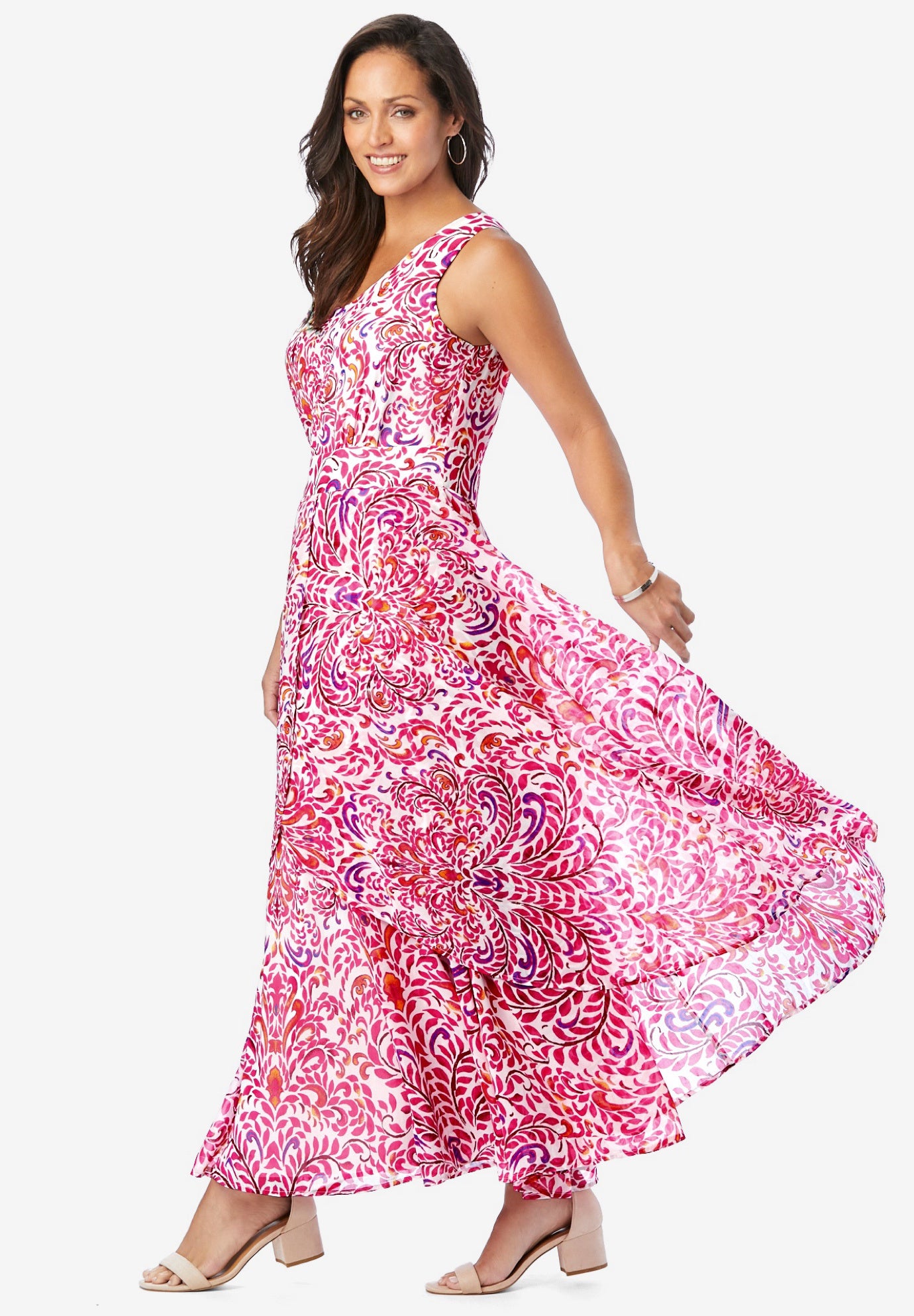 Georgette Flyaway Maxi Dress image number 3