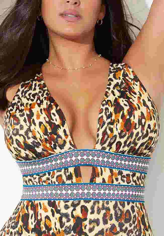 Plunge One Piece Swimsuit image number 3