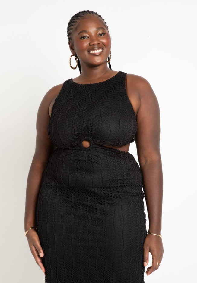 Cutout Crochet Dress image number 4