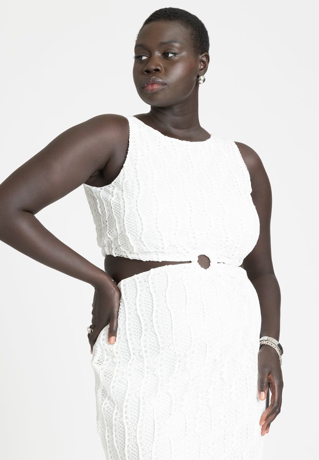 Cutout Crochet Dress image number 3