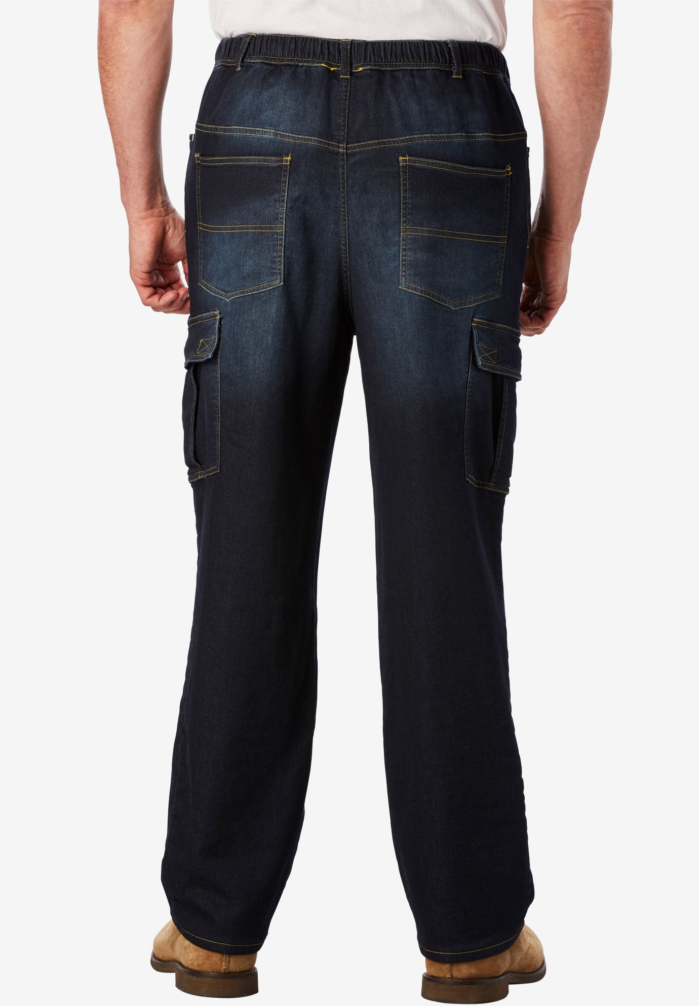 Relaxed Fit Cargo Denim Look Sweatpants image number 3