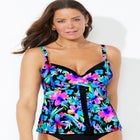 Faux Flyaway Underwire Tankini Top image number null