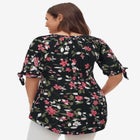 Tie-Sleeve Scoop Neck Tunic image number null