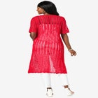 Scalloped Crochet Sweater Duster image number null