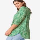 Three-Quarter Sleeve Curved Hem Tunic image number null