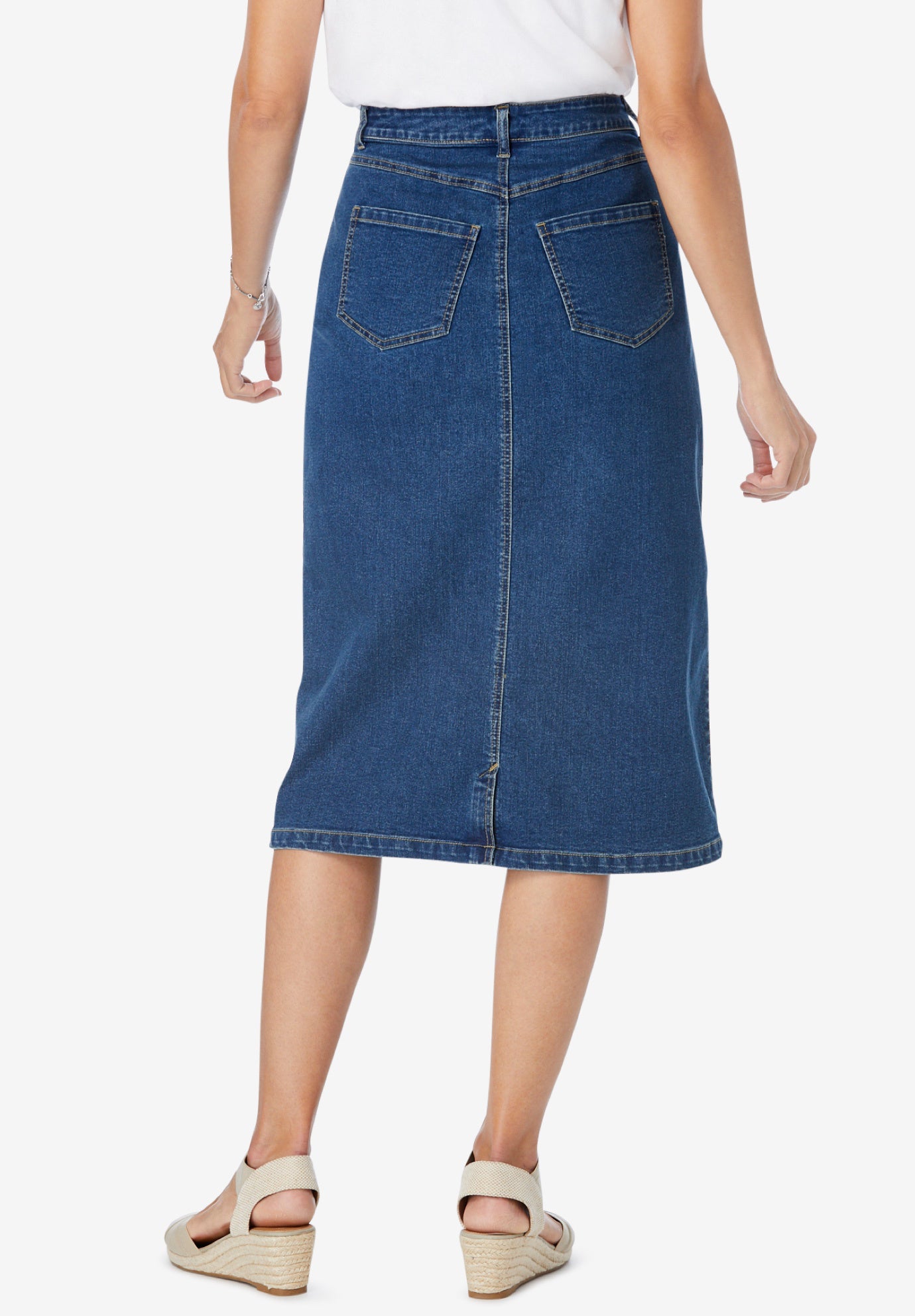 Stretch Denim Five-Pocket Jeans Skirt image number 1