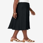 Button-Front Gauze Midi Skirt image number null