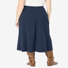 Ponte Knit A-Line Skirt image number null