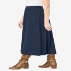 Ponte Knit A-Line Skirt image number null