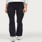 Cotton Spandex Full Length Bootcut Flat Waistband Leggings image number null