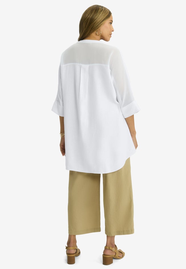 Hi-Low Linen Tunic image number 1