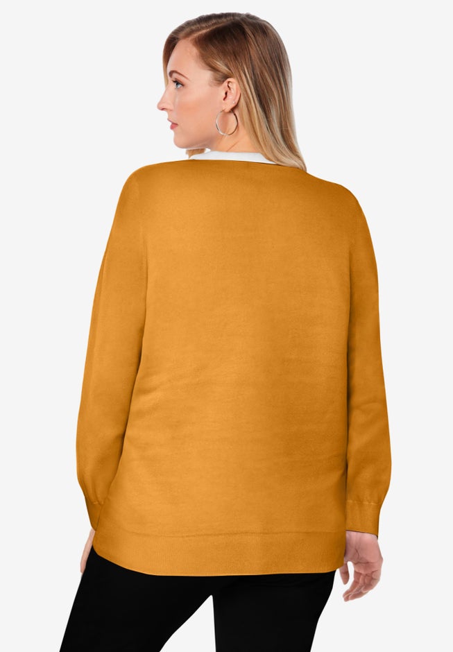 Tie-Neck Sweater image number 1