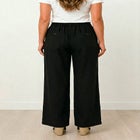 Linen-Blend Elastic Waist Drawstring Relaxed Pant image number 1