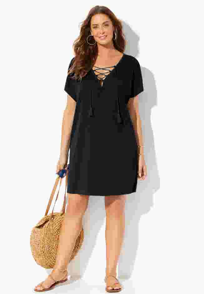Esme Lace Up Cover Up Dress image number 2