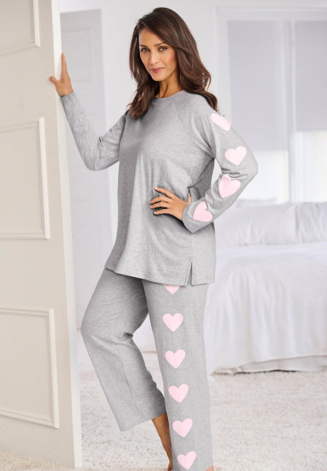 Dreams & Co® Side Print Pajama Set image number 4