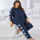 Dreams & Co® Side Print Pajama Set image number null
