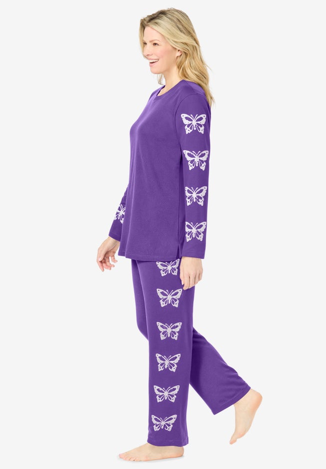 Dreams & Co&reg; Side Print Pajama Set image number 2