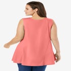 Sleeveless Fit-And-Flare Tunic Top image number null