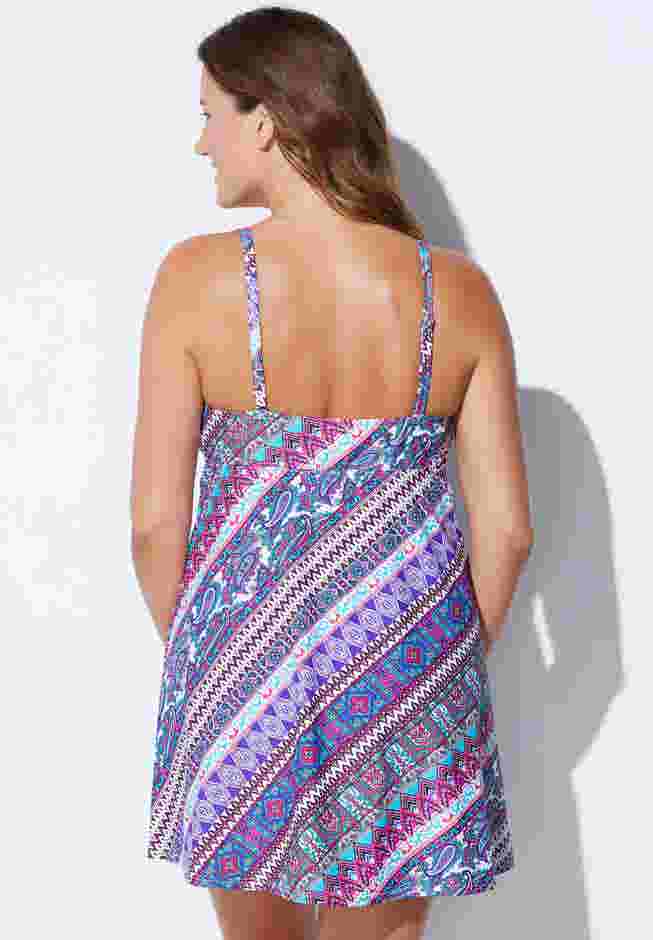 Cup Sized Tie Front Underwire Swimdress image number 1