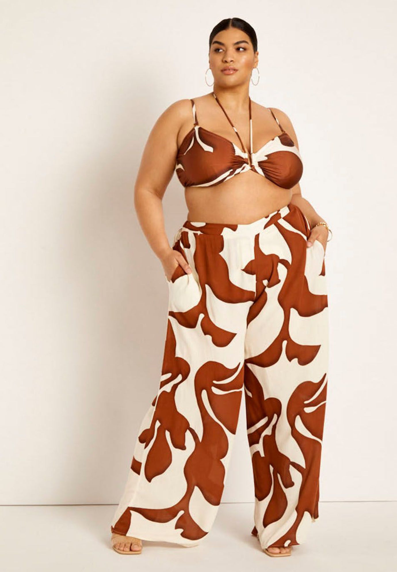 Gabi Fresh Swim x ELOQUII Wide Leg Coverup Pant image number 1