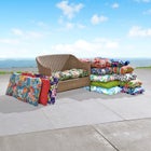 BH Performance Fabric Tufted Wicker Settee Cushion image number null