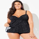 Bra Sized Faux Flyaway Underwire Tankini Top image number null